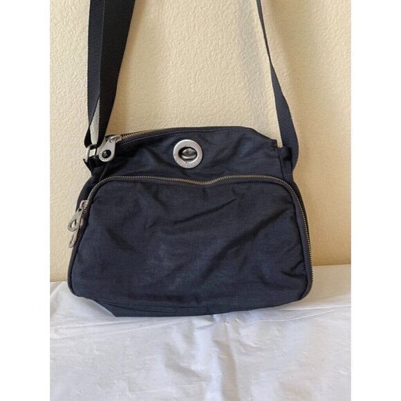 Baggalini Purse black Small Multiple Zip Pockets Shoulder Bag  organizer - Picture 3 of 12